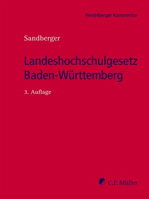 cover image of Landeshochschulgesetz Baden-Württemberg
